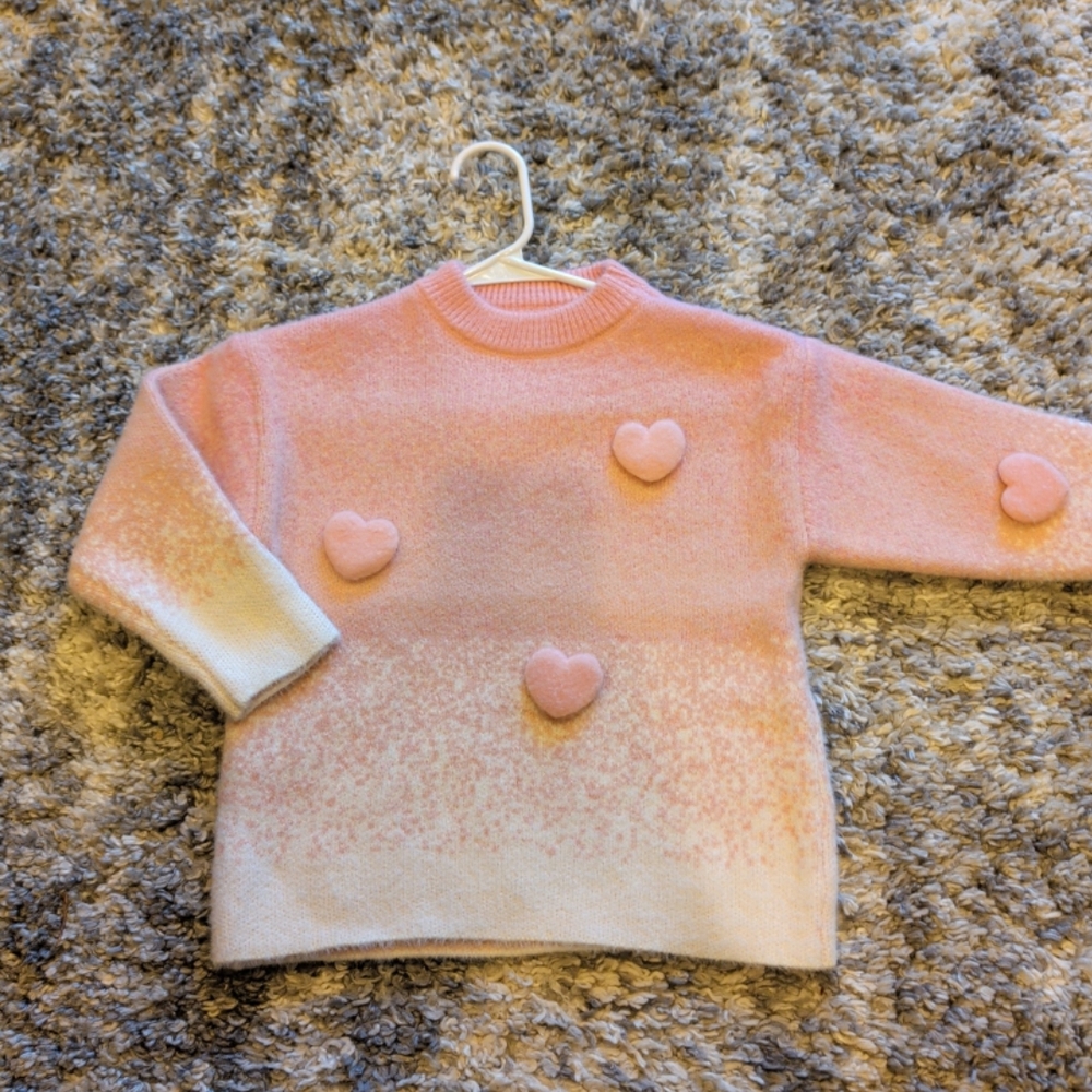 Adorable Ombre Heart Sweater